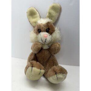 Vintage 1980 Wallace Berrie & Co Bunny Plush #512 Brown Bunny with Pink Nose